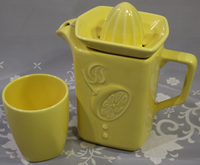 Pastel yellow Diana (Australia) juicer and tumbler