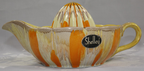 Shelley orange dripware 1 piece juicer side view