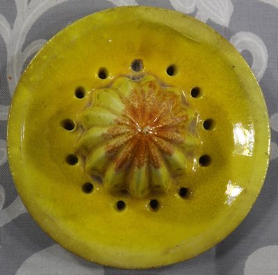 Dark orange with yellow insert ceramicreamer