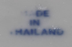 The basemark on a Thailand blue onion juicer