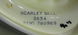 The basemark on a Crown Ducal Scarlet Glory juicer