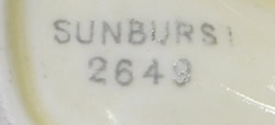 The basemark on a Crown Ducal Sunburst pattern juicer