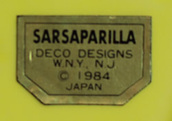 Label on a SARSPARILLA chicken juicer 