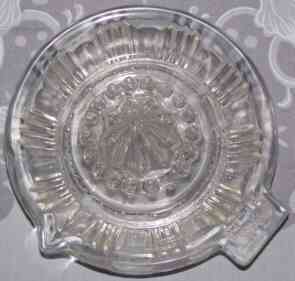 Top view of an embossed GERMANY clear glass juicer