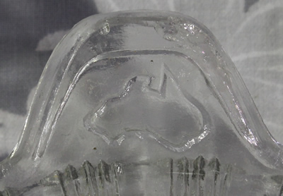 Showing the embossed map of Australia on a Crown Crystal (Australia) juicer