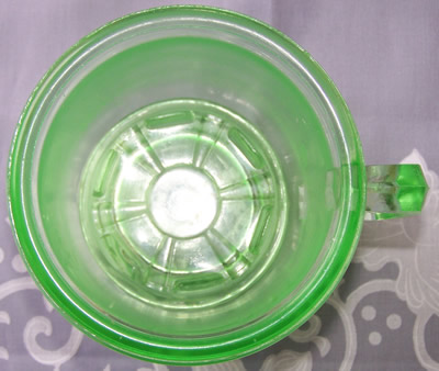 Topview Green glass juicer jug