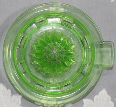 Reamer for a Hazel Atlas 2 pint green glass juicer