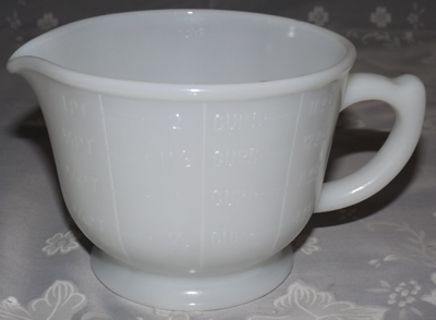 Front Hazel Atlas white milk glass 