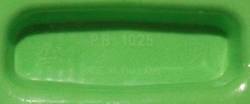 Green plastic 2 cone and zester juicer base marks