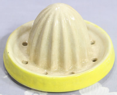 101 mm yellow and white ceramic juicer top