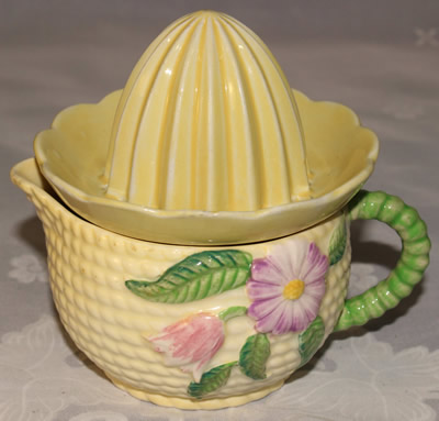 Cream Carlton Ware flower basket pattern juicer