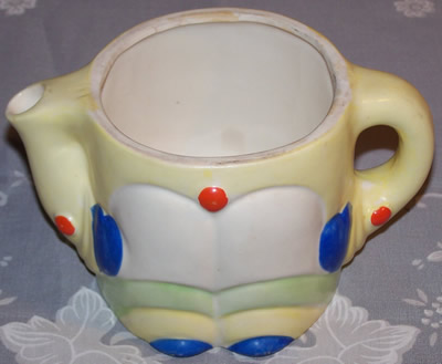 Yellow, white & blue clown juicer jug