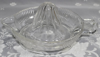 Anchor Hocking ribbed clear juicer