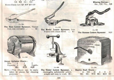 Listing in the Anthony Horderns 1924 catalogue on page 389