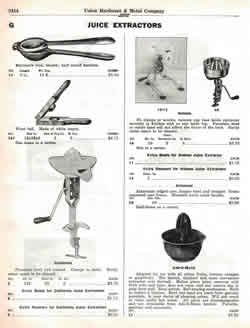 1930 Union Hardware squeezers