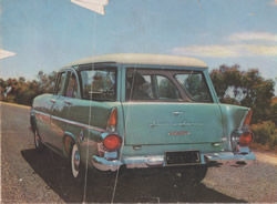 1961 EK Holden Colour Pamphlet Back Cover