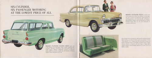 1961 EK Holden Colour Pamphlet Page 10-11