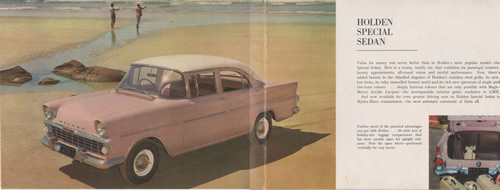 1961 EK Holden Colour Pamphlet Page 4-5