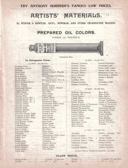 Artists' Materials - Anthony Horderns 1907 - Page 203