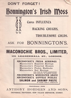 Bonnington Irish Moss - Anthony Horderns 1907