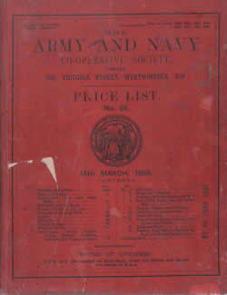 Army and Navy Co-Operative Society Catalogue 1899