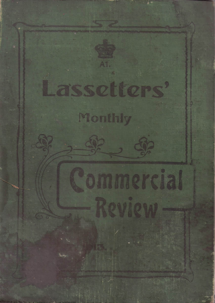 Cover Lasserters' Monthly Commercial review (1913)