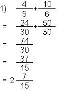 Addition and subtraction of fractions - 2