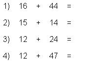 Addition of 2 digit numbers